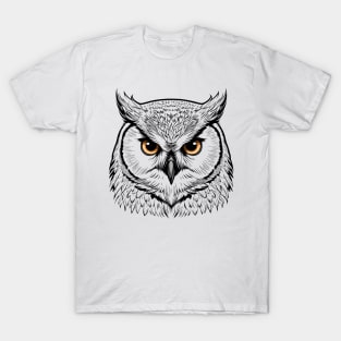 Enchanting Owl Face Texture T-Shirt